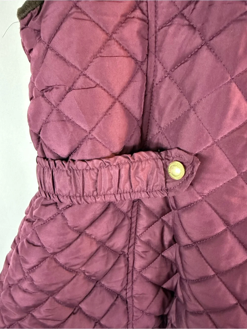 Weatherproof Women's Puffer Vest Full Zip Buttons Pockets Fuzzy Lined Purple XL - Picture 13 of 14